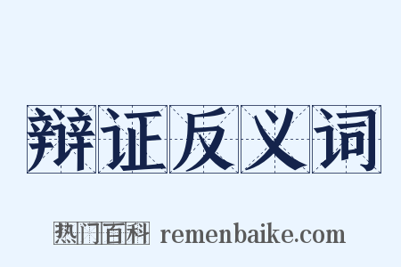 辩证反义词是什么意思的图片